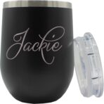 Personalized 12oz Stainless Steel Wine Tumblers with Custom Laser Engrave - Image 6