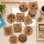 Coasters for Laser Engraving, GOH DODD Thicken Absorbent Mats Blank Coasters - Image 2