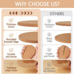 Coasters for Laser Engraving, GOH DODD Thicken Absorbent Mats Blank Coasters - Image 3