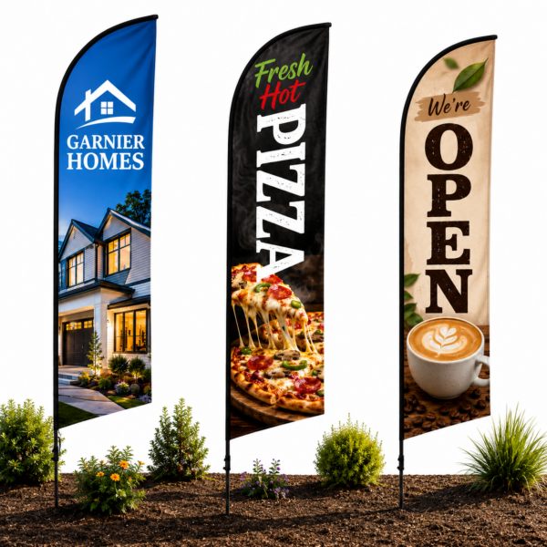 Custom 12ft Flag for Outdoor, Personalized Feather Flags Banner