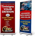 Custom Retractable Banner with Aluminum Stand, Personalized Pop up Banners