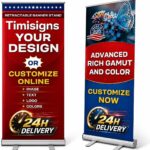 Custom Retractable Banner with Aluminum Stand, Personalized Pop up Banners