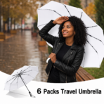 Windproof Rain Umbrellas Automatic Open/Cose Compact Portable Collapsible - Image 4