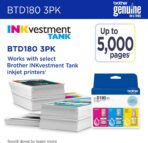 Brother Genuine BTD1803PK 3-Pack High Yield Cyan, Magenta, and Yellow Ink Bottles (for use with INKvestment Tank 580, 780, and 980 Printers) - Image 2
