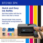 Brother Genuine BTD1803PK 3-Pack High Yield Cyan, Magenta, and Yellow Ink Bottles (for use with INKvestment Tank 580, 780, and 980 Printers) - Image 5