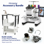Brother Entrepreneur W PR1060WBNDL 10-Needle Embroidery Machine with Stand and Universal Cap Frame Set